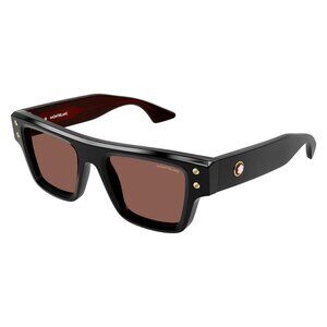 New MONT BLANC Black Square MB0253S 008 Sunglasses Women